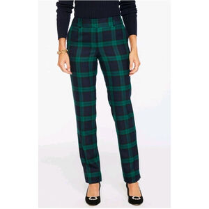 NEW Talbots Hampshire Straight Ankle Plaid Pants In Daring Tartan Size 12